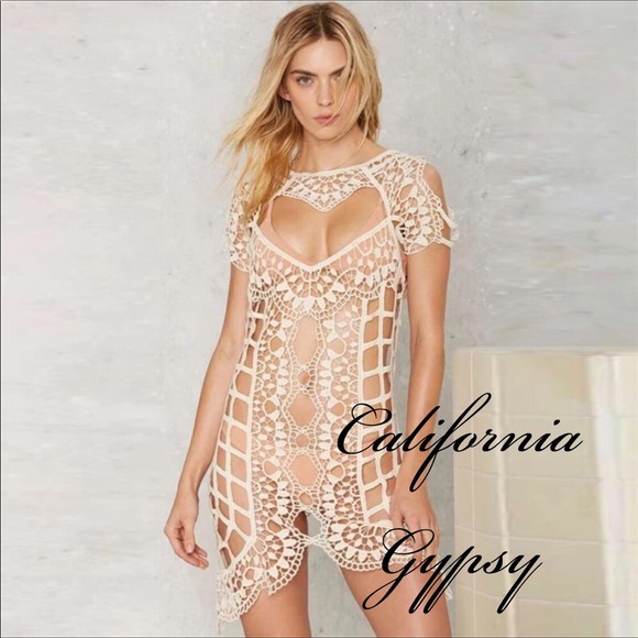 NO BRAND Other - Boho Crochet Knit Coverup